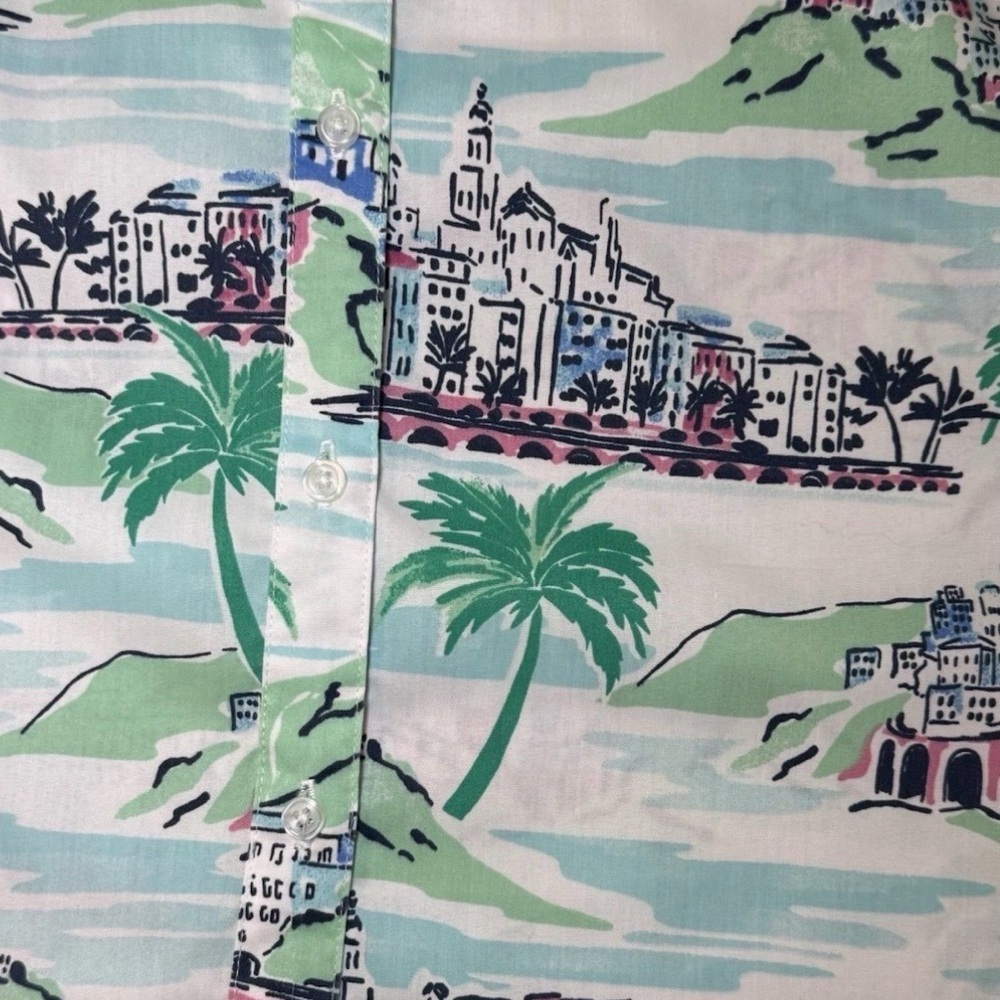Kim Rogers Sleeveless Blouse Top Shirt Vacation Summer Cruise Sz Petite Large - Picture 3 of 10